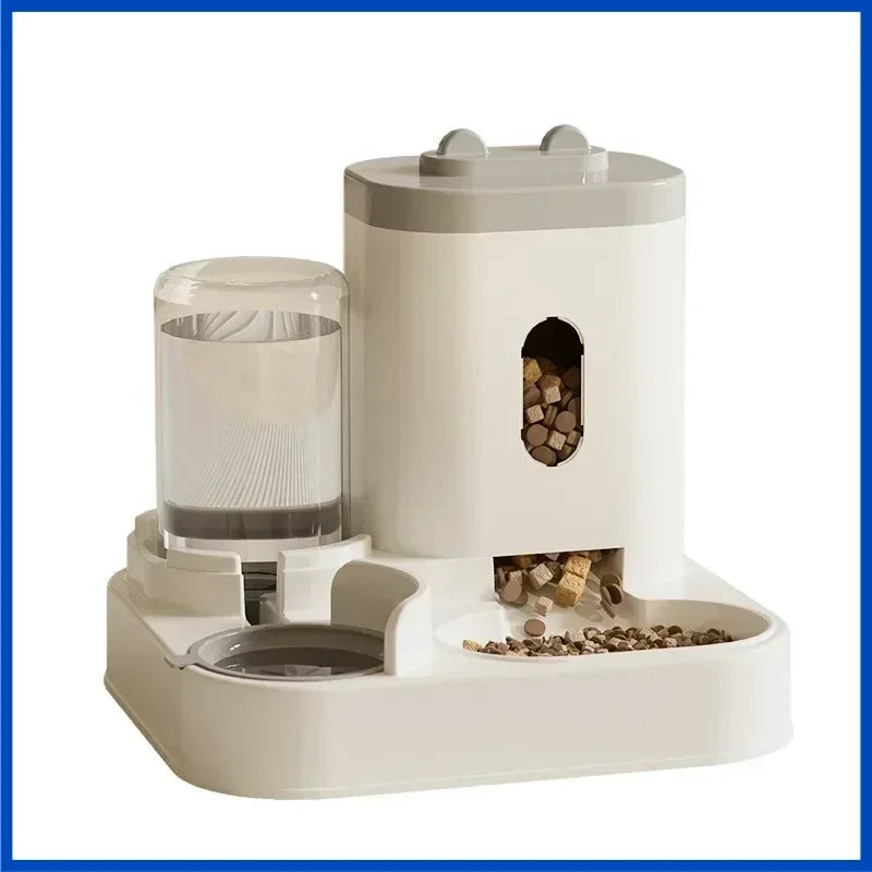 Dog Feeder Cat Automatic Feeding Water Bowl Transparent Pet Food Storage Dispenser Container Puppy Supplies Pet Accessories